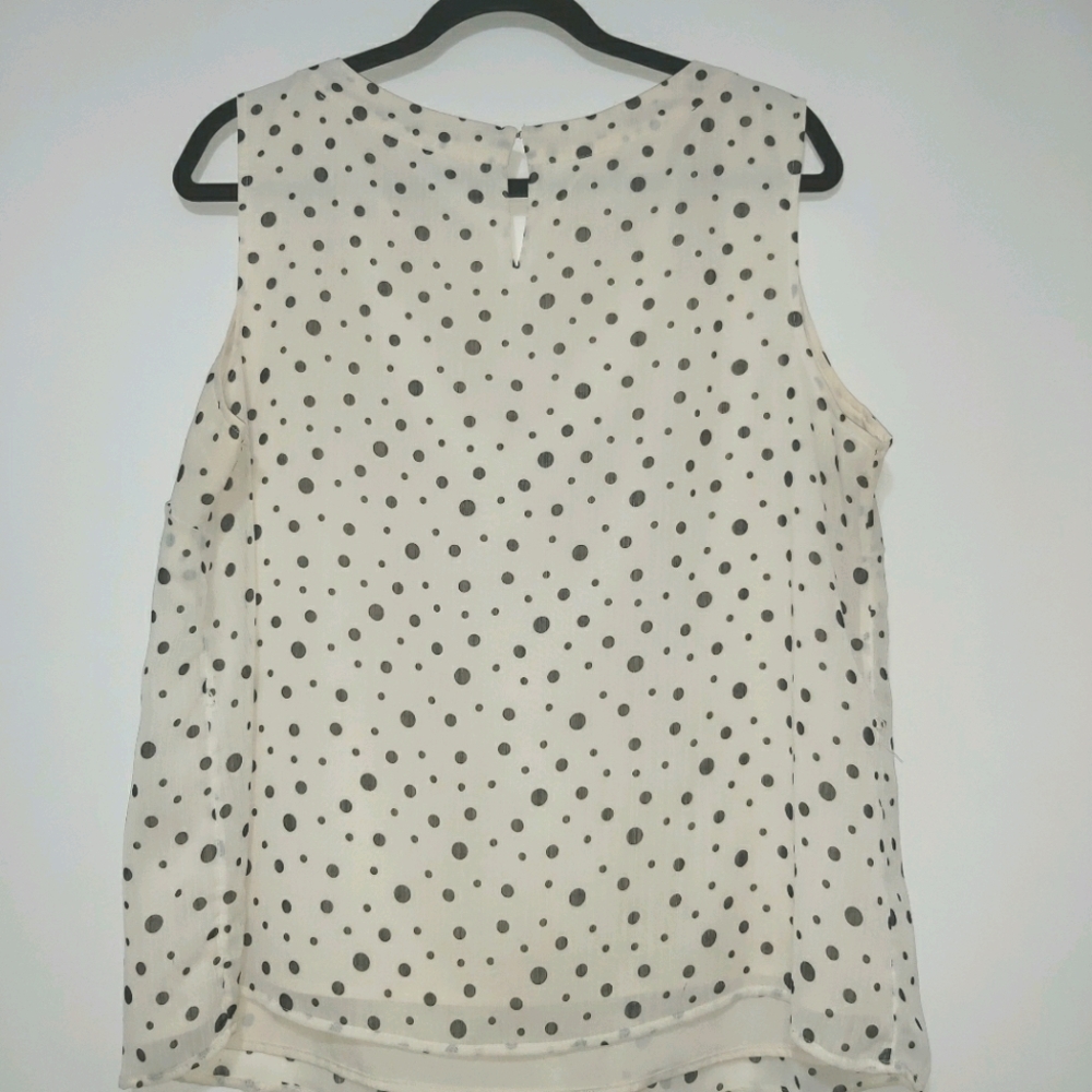 Blouse Tank Cream/White Polka-dot